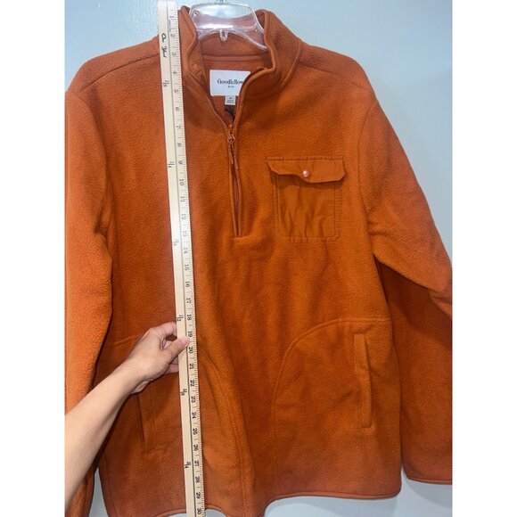 Goodfellow & Co Recycled Polyester Quarter-Zip‎ Fleece Jacket, size M - Picture 6 of 7